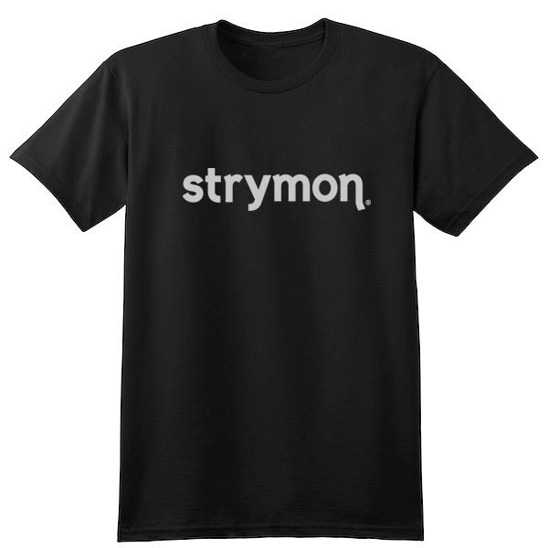 &quot;Silver&quot; on Black Strymon T-Shirt Large